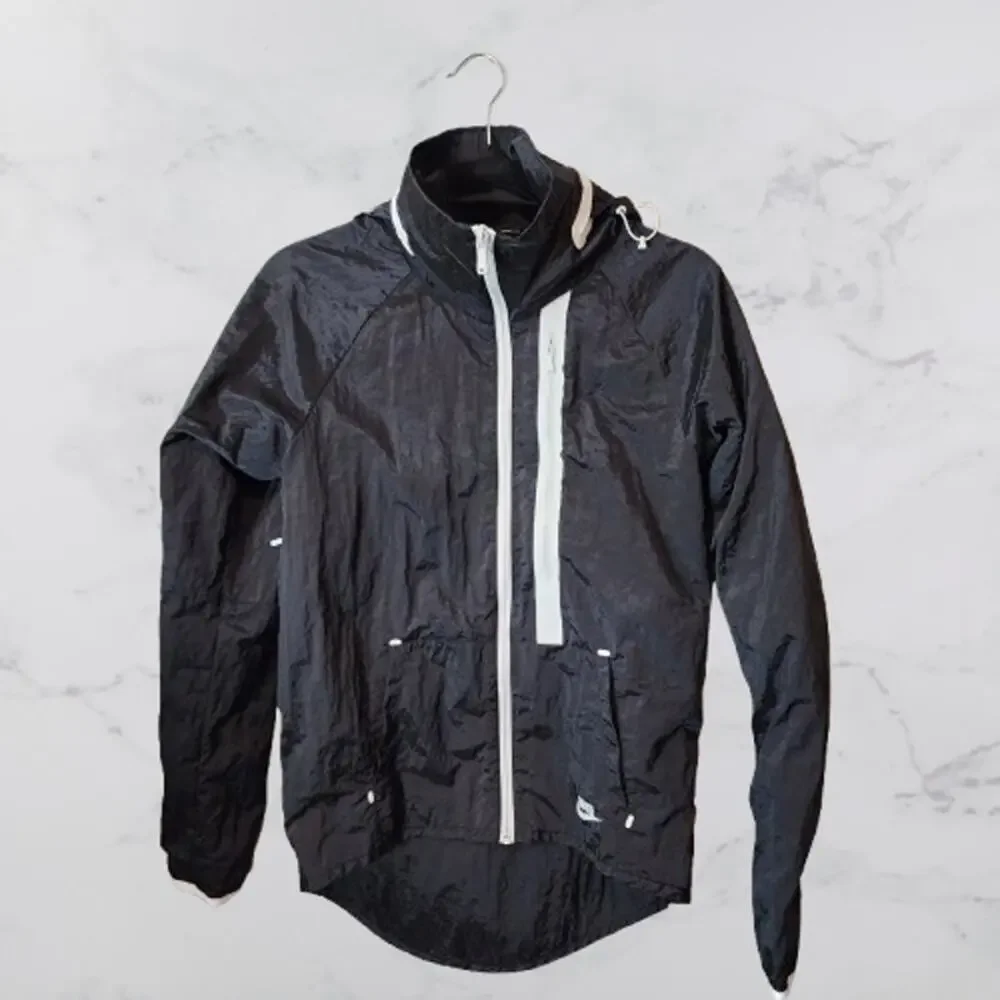Nike Jacket Tech Aeroshield Moto Cape Black/White Women Small